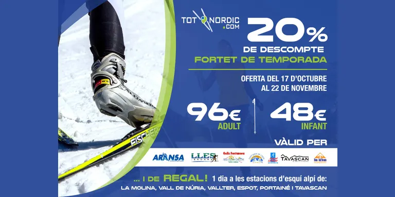 A la venda el forfet de temporada 'TotNòrdic' amb un descompte del 20 per cent