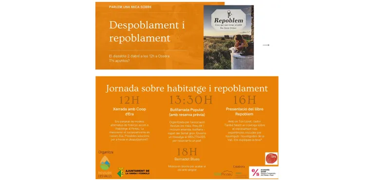 Jornada sobre despoblament i repoblament, aquest dissabte a Ossera