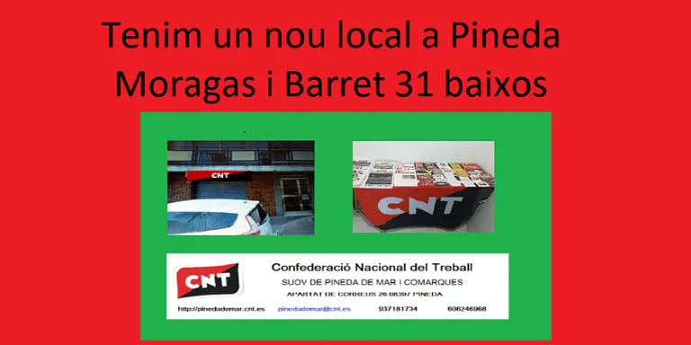 El sindicat CNT estrena nou local a Pineda