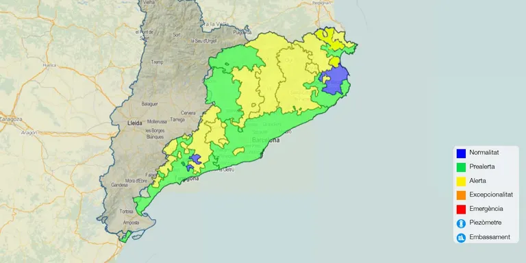 Pineda es troba en estat de pre-alerta per la sequera que sobretot afecta la meitat est de Catalunya