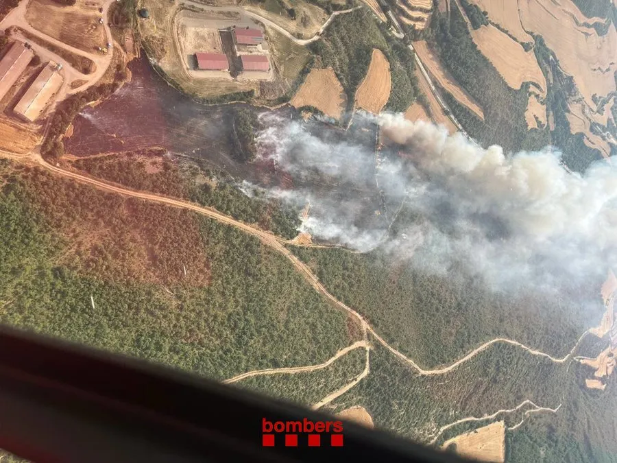 Estabilitzat un incendi agrícola i forestal a Pinós que ha cremat 5,8 hectàrees