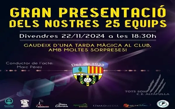 El CE Altafulla presentarà els seus equips aquest divendres al Joan Pijuan