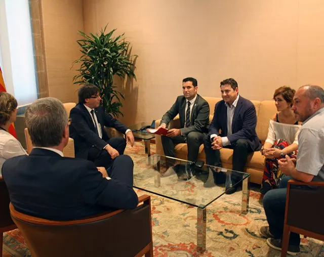 Xavier Amor s'ha reunit amb el president de la Generalitat, Carles Puigdemont