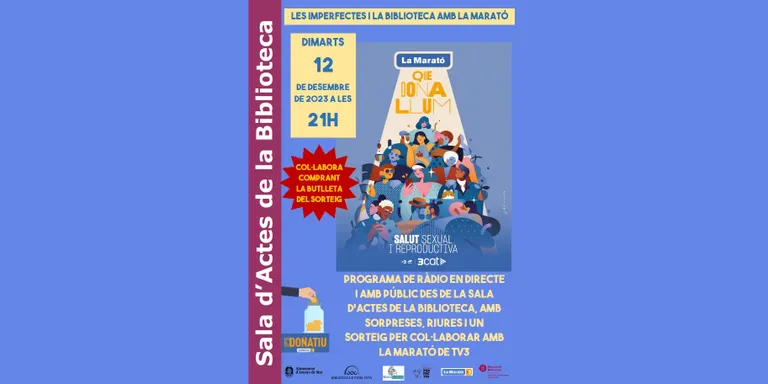 Les Imperfectes, de Ràdio Arenys, i la Biblioteca se sumen avui a La Marató de Tv3