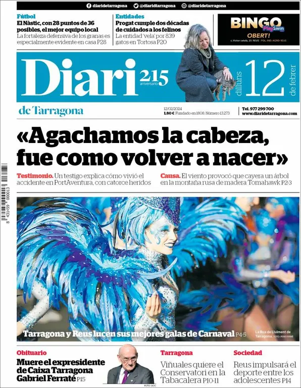 Cop d'ull als diaris d'aquest dilluns 12 de febrer