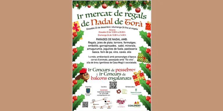 Torà celebrarà el primer Mercat de regals de Nadal els dies 23 i 24