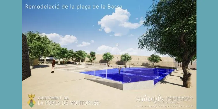 Surten a licitació les obres per a la remodelació i modernització de la plaça de la Bassa de la Pobla de Montornès