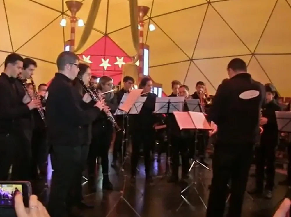 La Banda Musical Rubí Segle XXI durant la seva actuació d'aquest diumenge 
