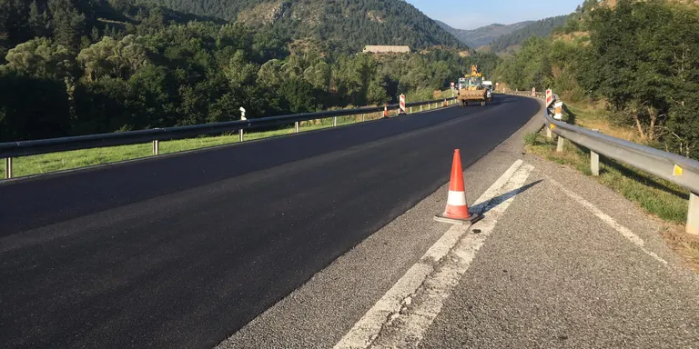 Treballs de millora de la carretera N-260 entre l'Alt Urgell i la Cerdanya