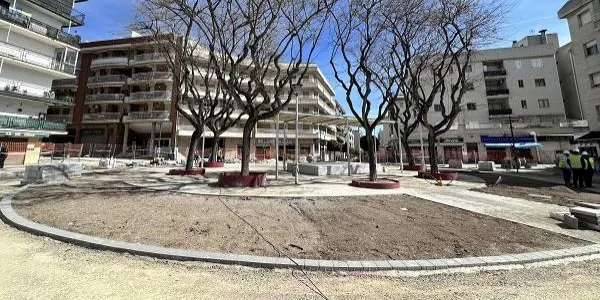 Les obres de la plaça de Catalunya de Torredembarra encaren la recta final cap a Setmana Santa