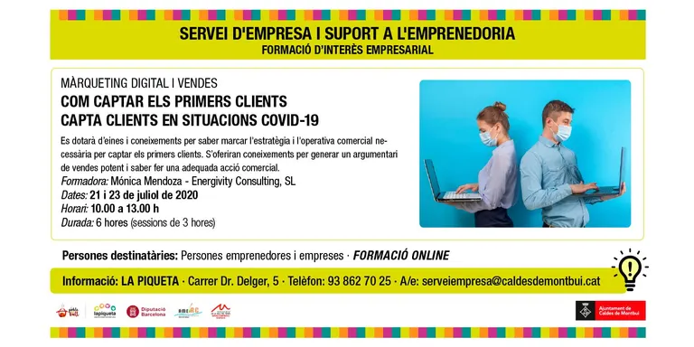 El Servei d'Empresa ofereix una formació per captar clients en situació de postconfinament