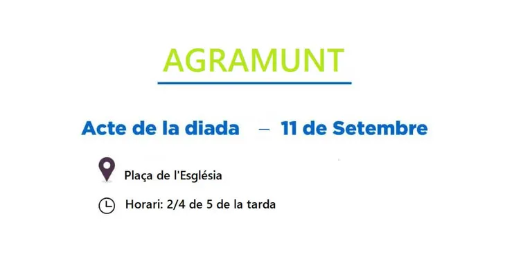 Òmnium Cultural i l'ANC d'Agramunt organitzen un acte a Agramunt per la Diada