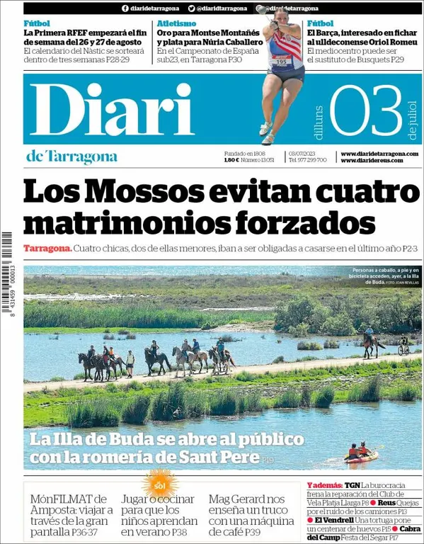 Consulta les portades dels diaris d'aquest 3 de juliol