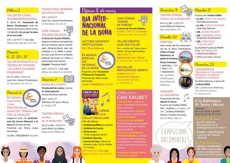 Pineda commemora el Dia Internacional de les Dones, amb més d'una vintena d'activitats
