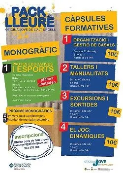 Places disponibles per a les càpsules formatives de l'Oficina Jove