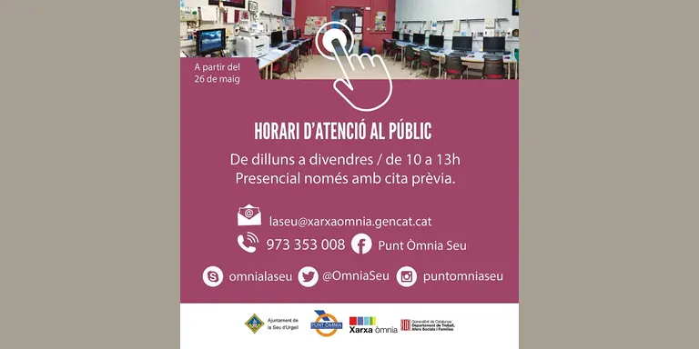 El Punt Òmnia de la Seu d’Urgell i l'Oficina Jove reobren al públic aquest dimarts