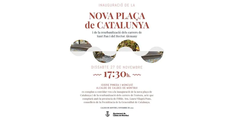 La reforma de la plaça de Catalunya i els entorns s'inaugurarà el dissabte 27 de novembre