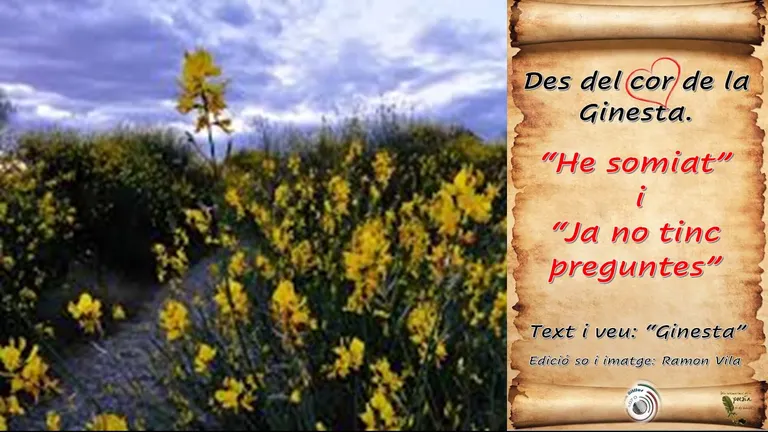 Des del cor de la “Ginesta”, avui amb les seves poesies ens desperta i fa preguntes amb: “He somiat” i “Ja no tinc preguntes”