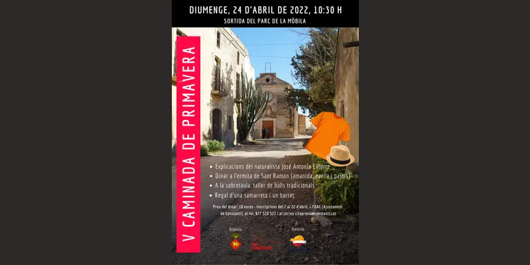 Prop de 150 persones participaran diumenge en la V Caminada de Primavera a Constantí