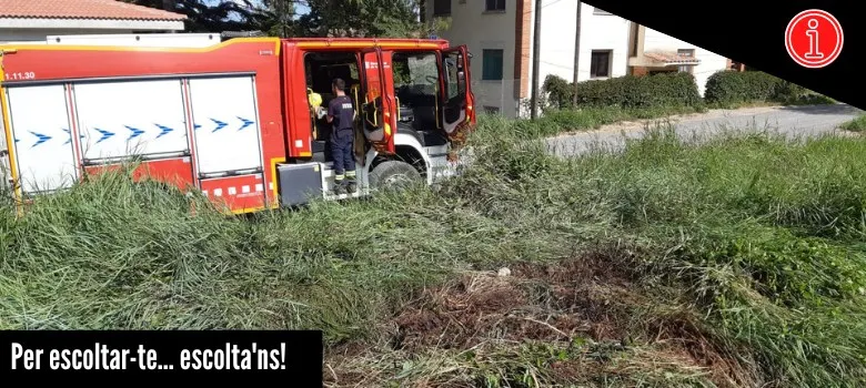Un incendi provocat per un petard fa activar els bombers a Castellterçol