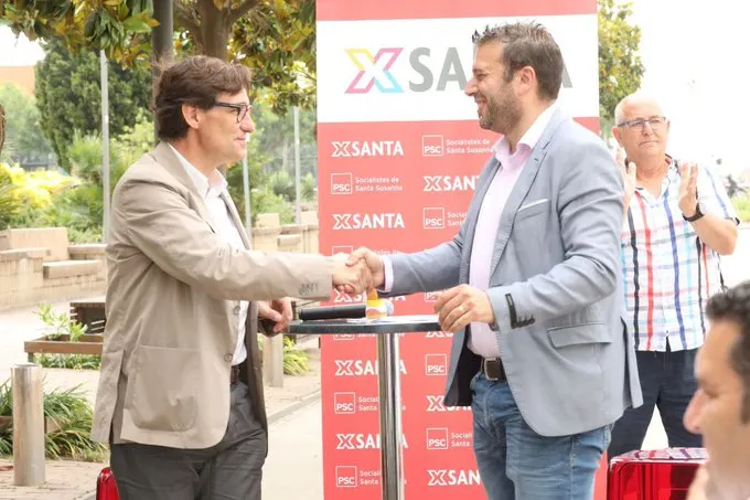 El Primer Secretari del PSC, Salvador Illa, presenta als candidats a les municipals a Calella, Santa Susanna i Palafolls