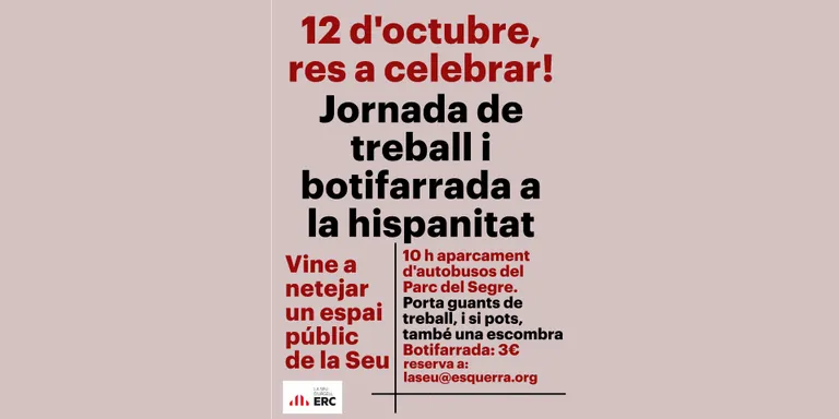 ERC la Seu organitza el 12 d'octubre una jornada de treball
