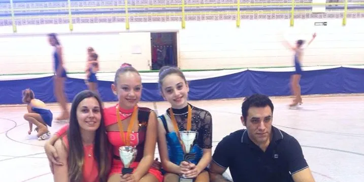 Aina Rubio i Andrea Tarrés, plata i bronze al Campionat Territorial Infantil de patinatge