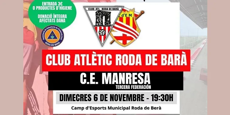 Atlètic Roda de Berà – CE Manresa: una ronda més?