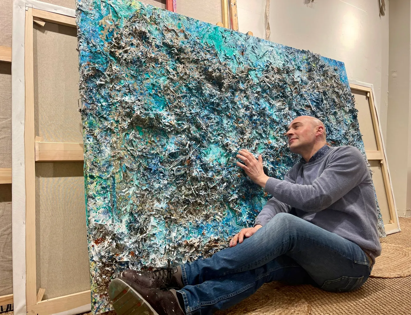 L’artista cambrilenc David Callau acull l’exposició ‘L’art de la posidònia’ a la seva galeria de Madrid