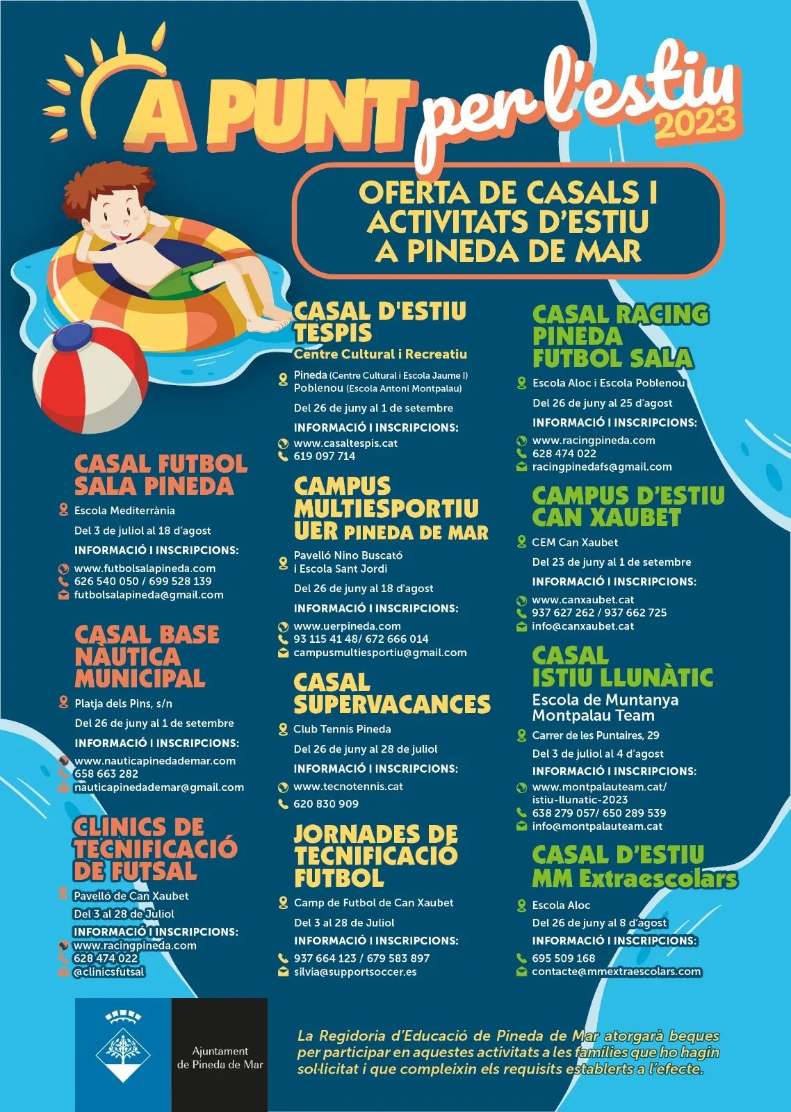 Els nens i nenes disposen d'una àmplia oferta de casals d'estiu a Pineda