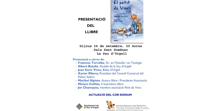 El projecte social 'El petit da Vinci' es presenta a la Seu