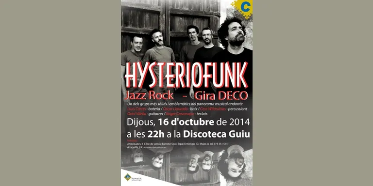 Concert a la Seu d'Urgell del grup andorrà Hysteriofunk