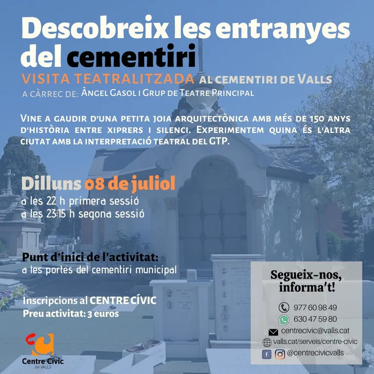 Nova edició de la visita teatralitzada al Cementiri Municipal