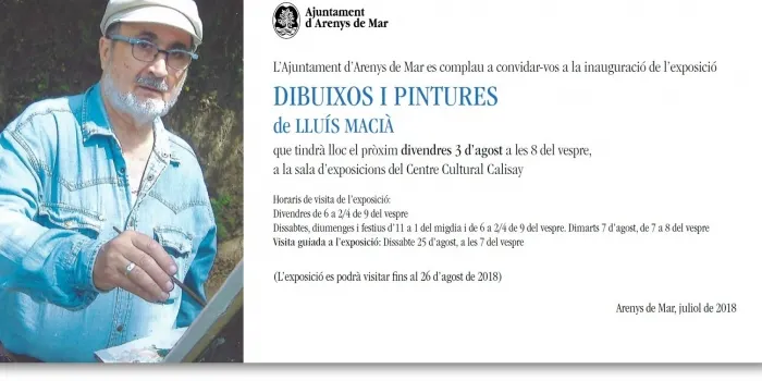 Avui s’inaugura l’exposició ‘Dibuixos i pintures’ de Lluís Macià
