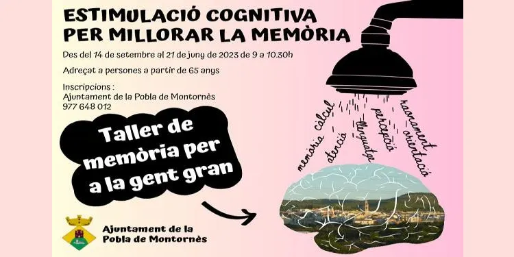 La Pobla de Montornès oferirà un taller de memòria per a la gent gran del municipi a partir de setembre