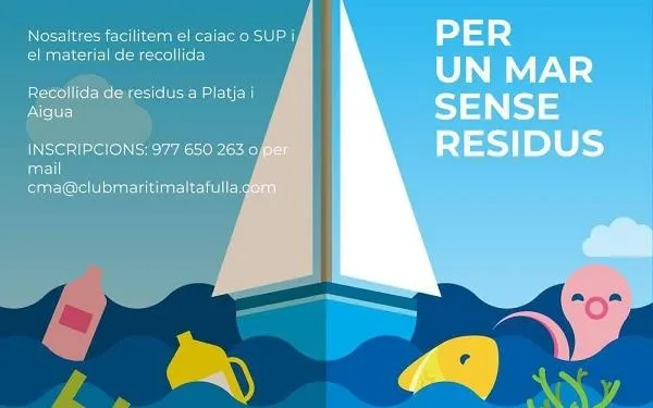 Torna la recollida de residus a la platja de la mà del CM Altafulla
