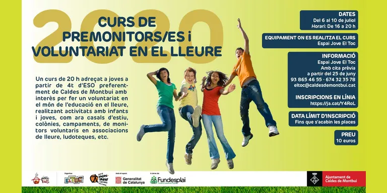 El Toc acollirà el curs de premonitors/es la primera setmana de juliol