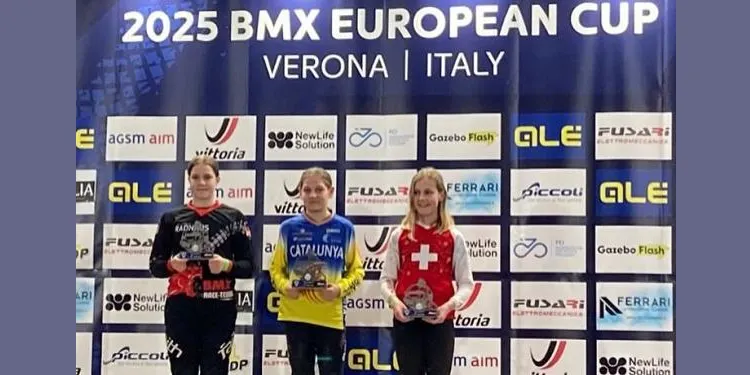 L’altafullenca Mia Ayats imposa la seva llei en el debut en la Copa d’Europa BMX a Verona