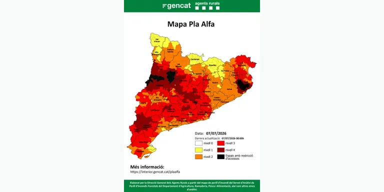 El pic de l’onada de calor incrementa el risc d’incendi al Solsonès