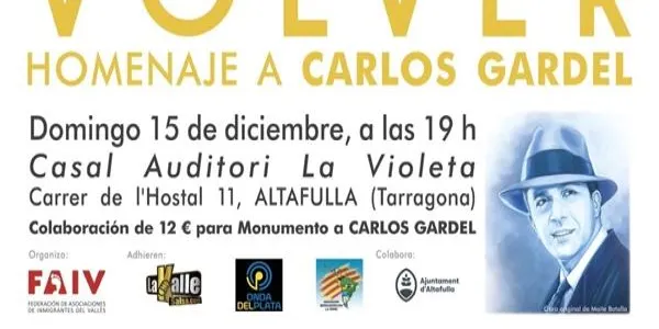 La música de Carlos Gardel serà protagonista, aquest diumenge a La Violeta