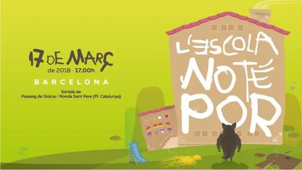La comunitat educativa convoca la manifestació a Barcelona 'L'escola no té por'