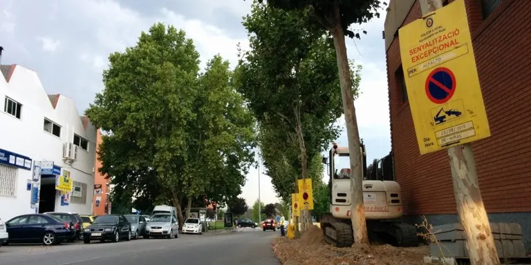 Unes obres a la Ctra. de Terrassa desvien part del trànsit per la C-1413A