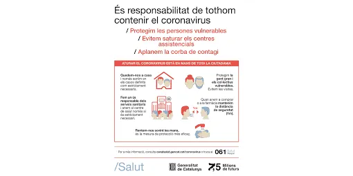 Protecció Civil ha editat una sèrie de recomanacions per a la cura personal tant física com mental durant el confinament
