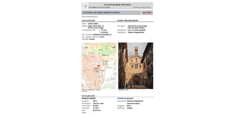 El ple de la Seu aprova el Pla Especial del Catàleg del Patrimoni