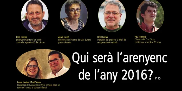 Les votacions per internet per triar l’Arenyenc de l’Any van a bon ritme