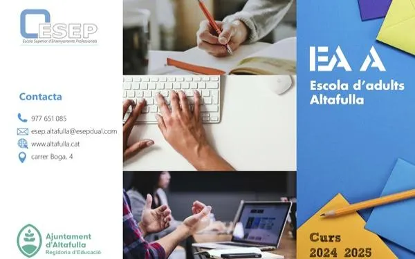L'Escola d'Adults d'Altafulla començarà el curs el 30 de setembre i ja són obertes les inscripcions