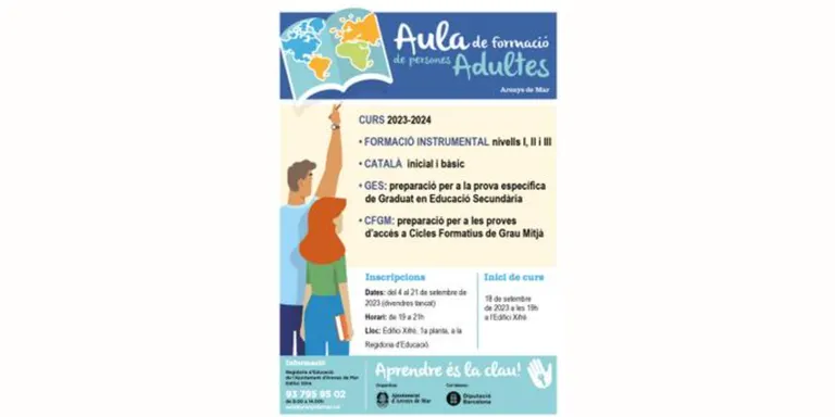 Obertes des d'avui les inscripcions per l'escola de formació d'adults
