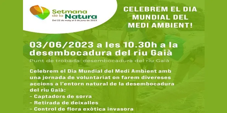 La Sínia celebra el Dia del Medi Ambient amb una jornada de voluntariat el 3 de juny a la desembocadura del Gaià