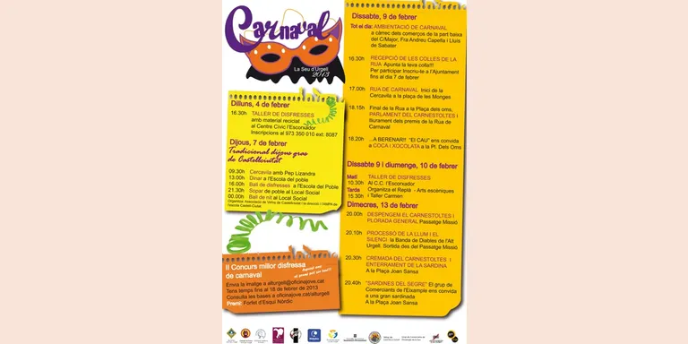 Disset colles participaran aquest dissabte a la rua de Carnaval de la Seu
