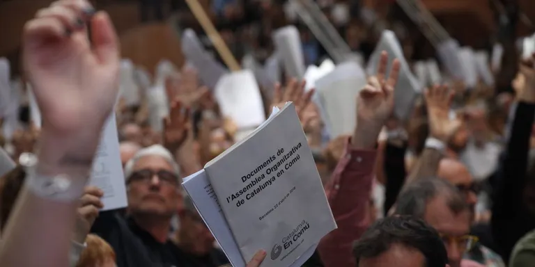 Marcos Ortega i una comitiva pinedenca ha participat aquest diumenge a l'Assemblea de Catalunya en Comú